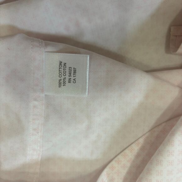 Banana Republic Mens White Pink Pattern Button Down Long Sleeve Shirt Sz Large - Picture 3 of 10